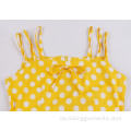 Vintage Summer Polka Dot gedruckte Partykleider Baumwolle